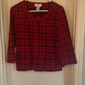Covington Red and Black Houndstooth Jacket